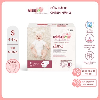 Thùng bỉm dán rose baby size s