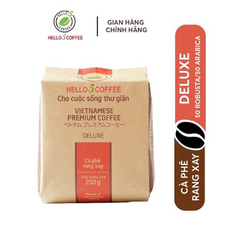 Cafe nguyên chất rang xay hello 5 coffee deluxe - gói 250g