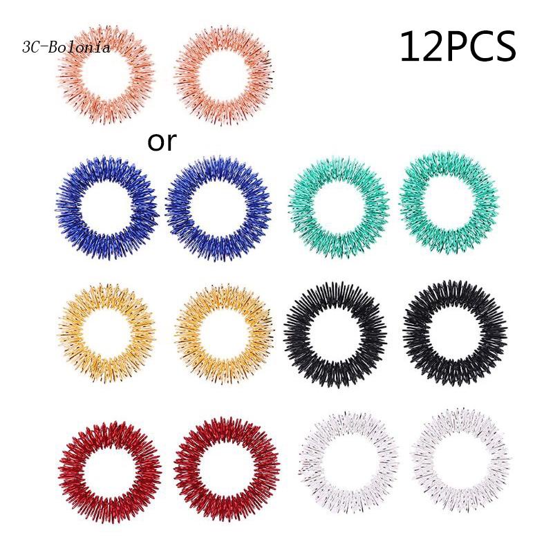 Bộ Vòng Nhẫn Đồ Chơi Spiky Nhiều Màu Sắc Kích Thích Trí Não Cho Bé