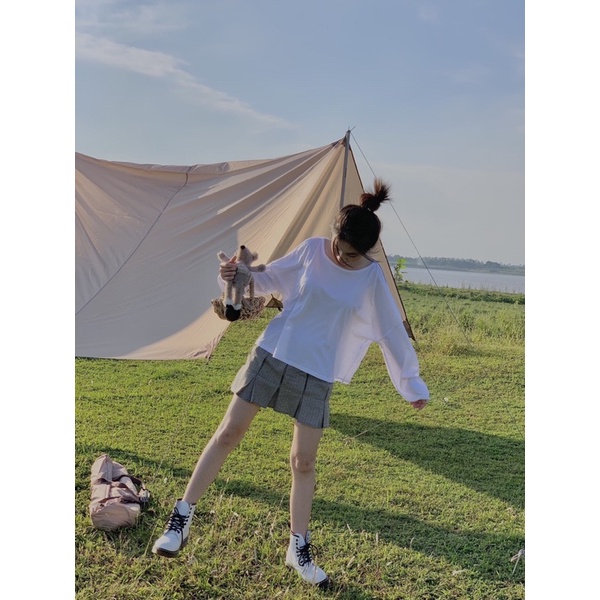 Áo thun trơn hở vai TKP84 1994closet