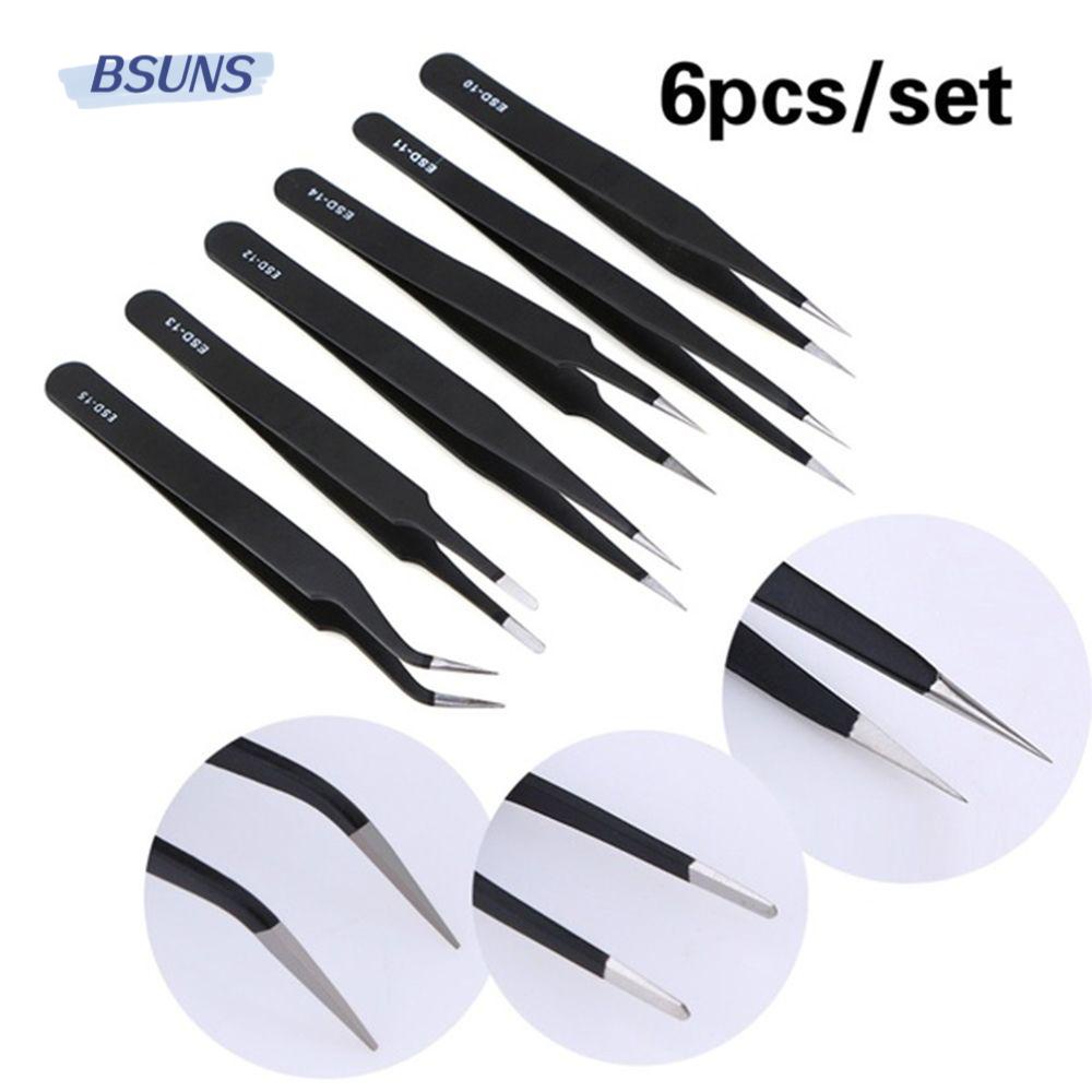 Set 6 Nhíp Đa Năng Chống Tĩnh Điện Bằng Thép Không Gỉ