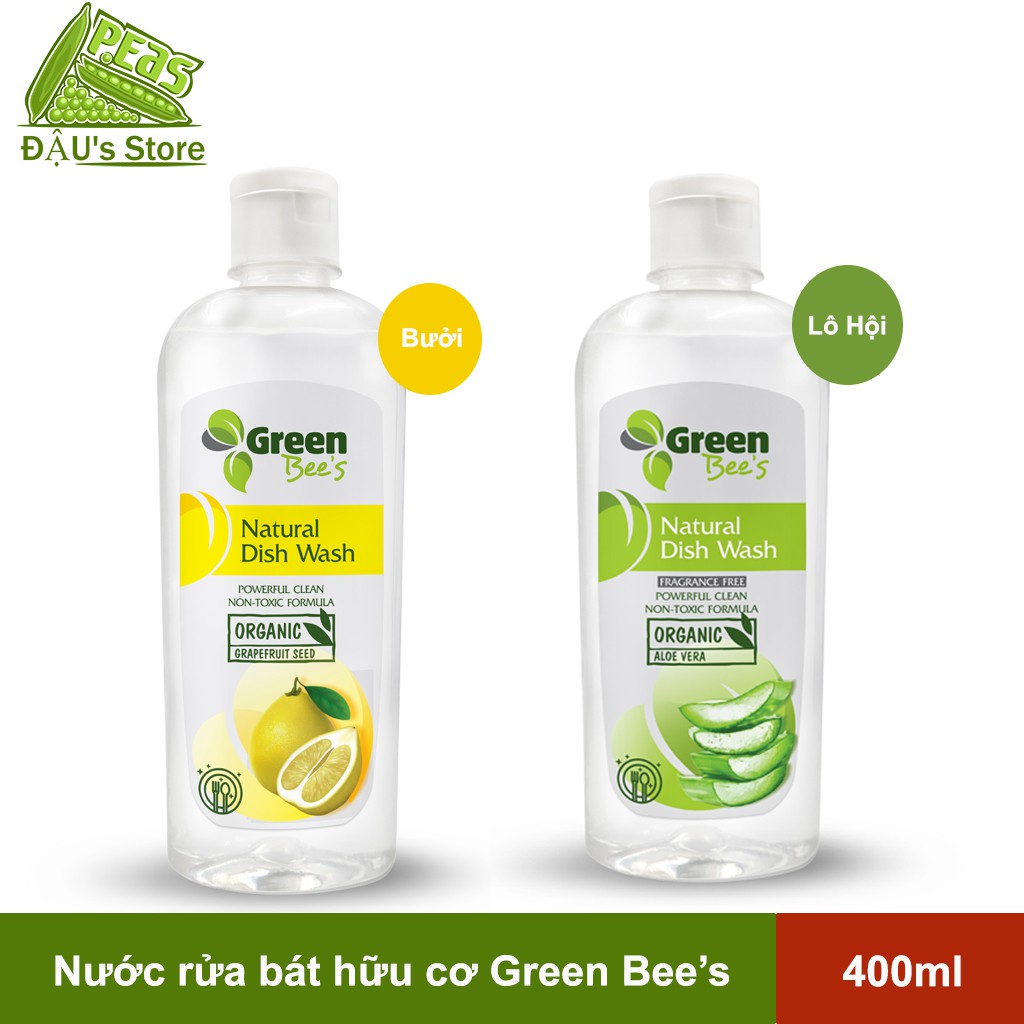 Nước Rửa Bát Organic Green Bee Hương Lô Hội 400ml