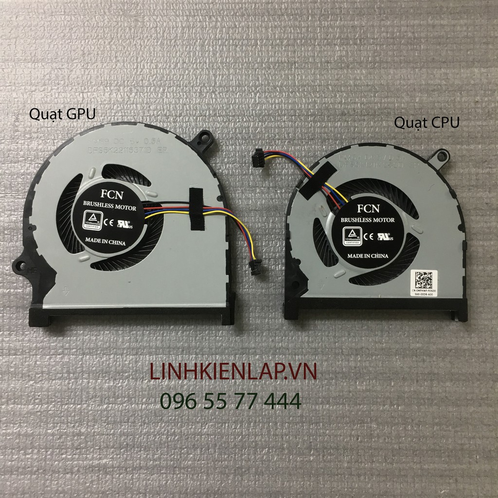 Quạt tản nhiệt laptop dell inspiron 7591 P84F cpu gpu fan