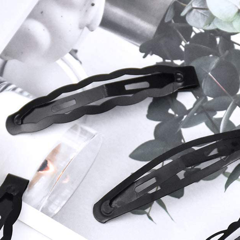 Set 12 Kẹp Tóc Màu Đen Thiết Kế Đơn Giản Cho Nữ