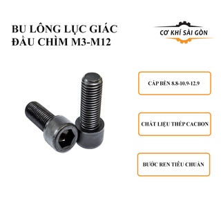 Bu lông lục giác đầu chìm m5,m6,m8,m10,m12-xi đen