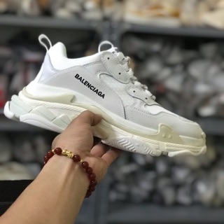 [Ảnh thật + sẵn kho fullbox] Giầy thể thao sneaker balen tripS trắng nam nữ