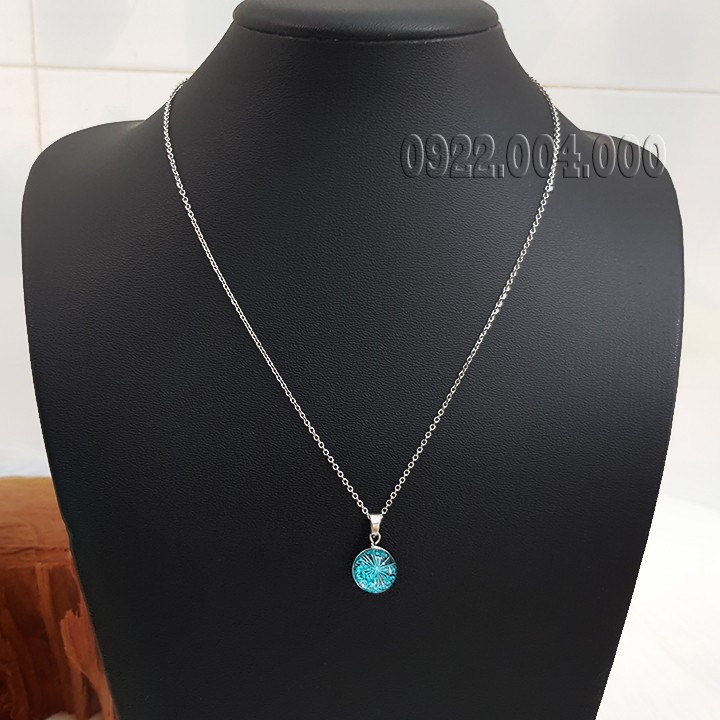 Dây chuyền nữ mặt bi tròn.