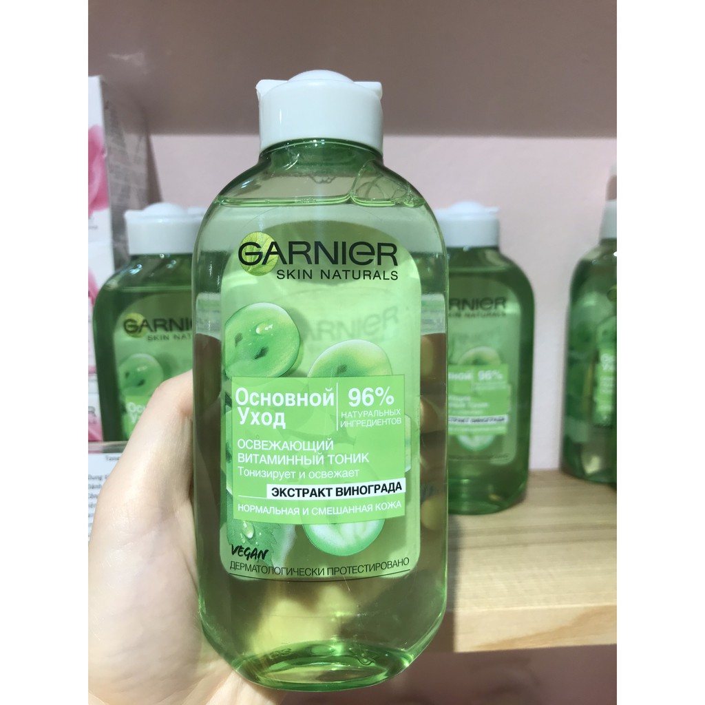 Toner Garnier Nho xanh cấp nước, dưỡng da sáng hồng, ngừa viêm 200ml | BigBuy360 - bigbuy360.vn