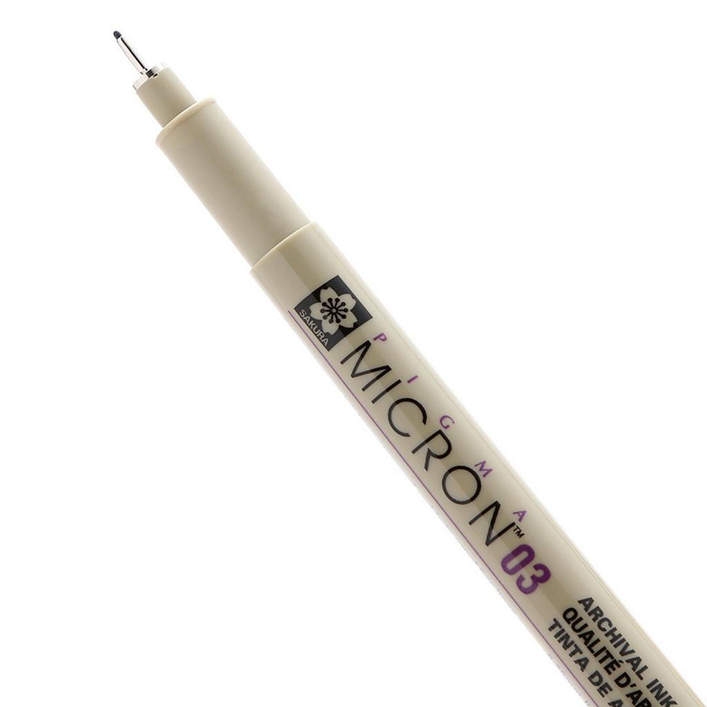 Bút Đi Nét Sakura Pigma Micron 6 Cây - Màu Đen