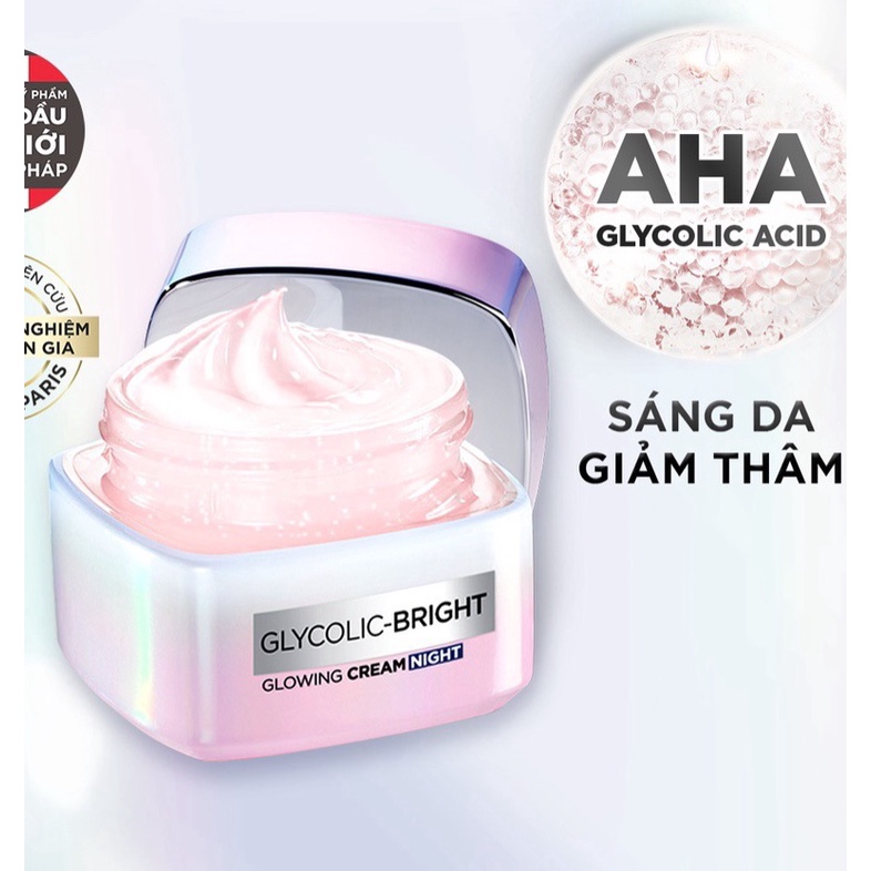 Bộ Serum và Kem đêm mini sáng da tức thì Glycolic Bright Loreal Paris