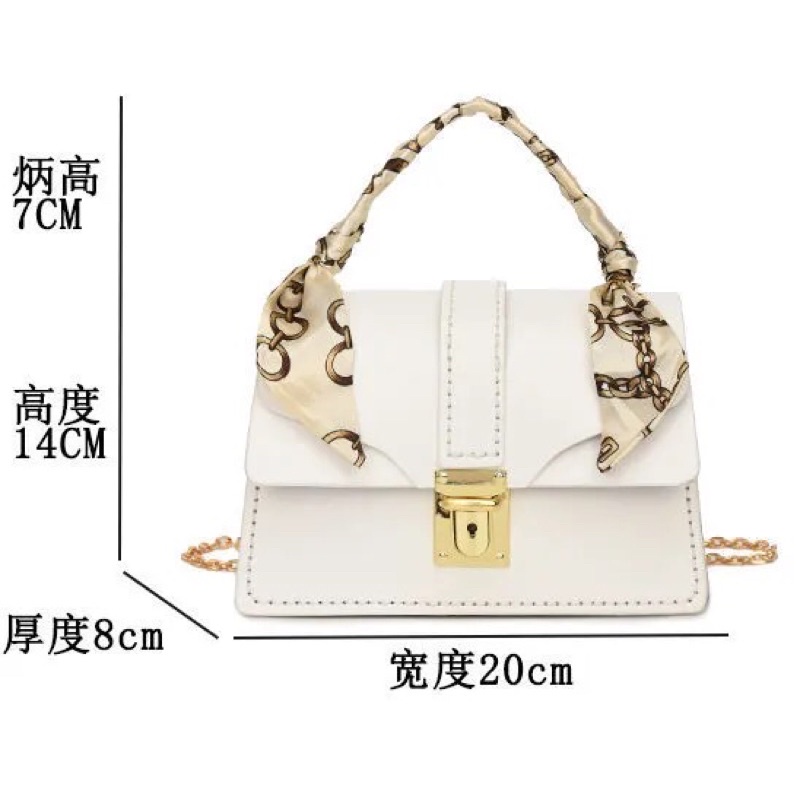 M29_Túi Xách PU Vuông Thắt Nơ Tự May Handmade