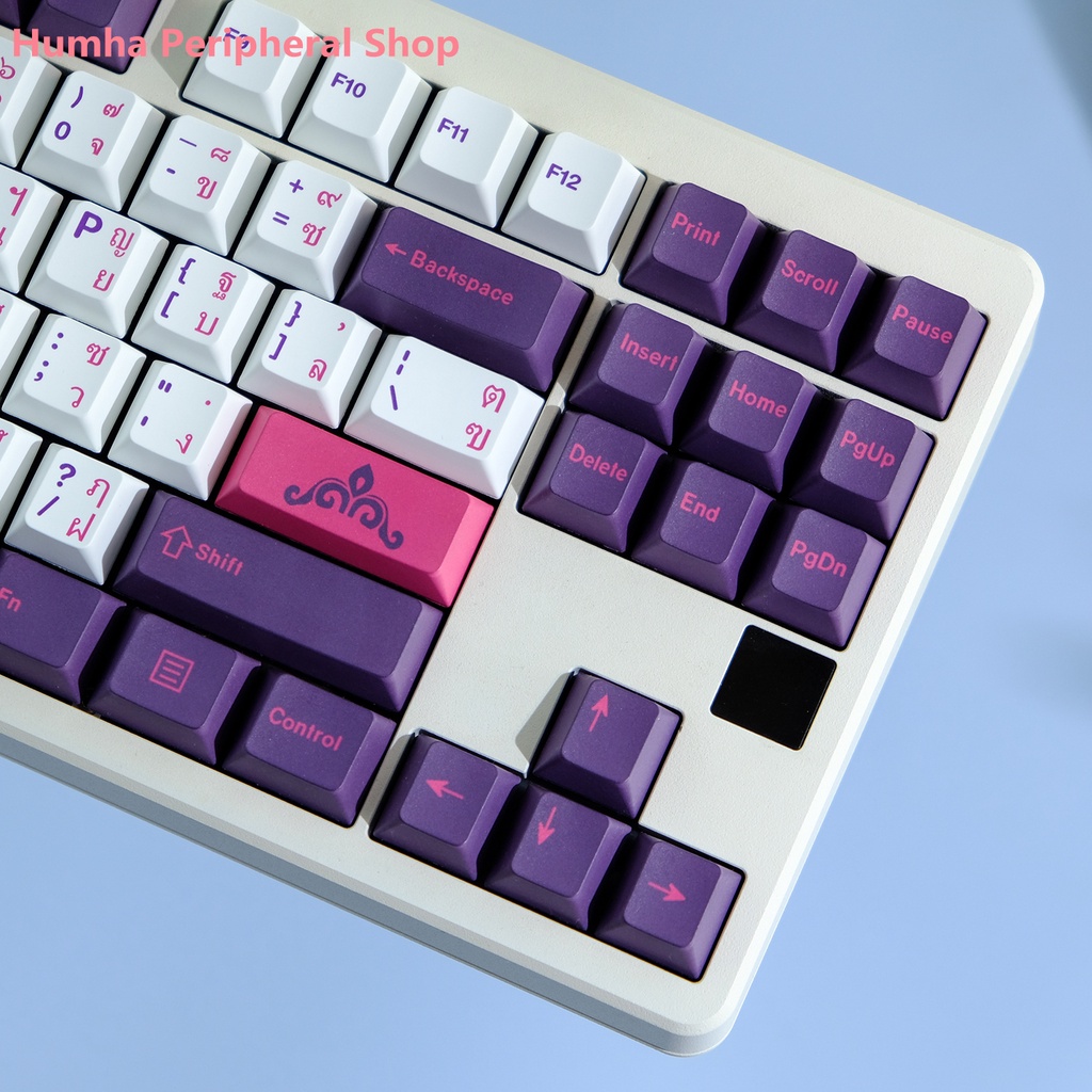 Humha THAI keycap PBT Chất Liệu Nhuộm Màu Họa Tiết Cherry profile Cá Tính Cho Bàn Phím Cơ