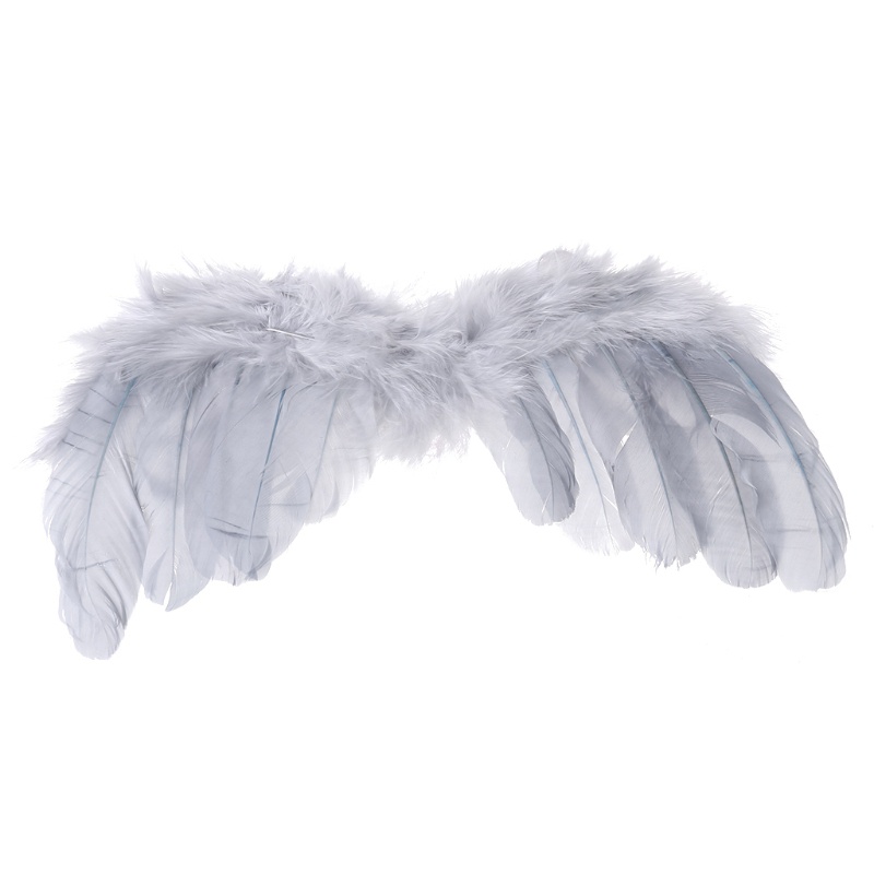 Set 2 Món Phụ Kiện Chụp Ảnh Gồm Băng Cài Đầu Gắn Lông Vũ / Bông Hoa Cho Bé