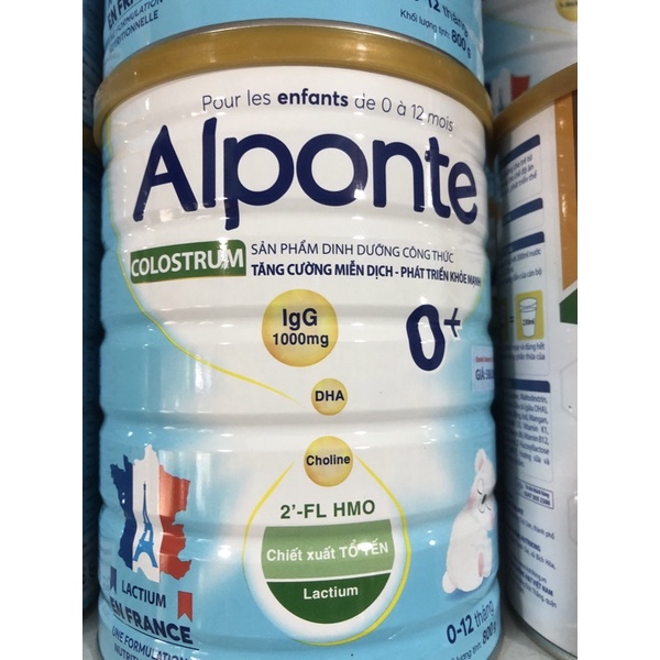Sữa Alponte colostrum 0+,1+ 800g