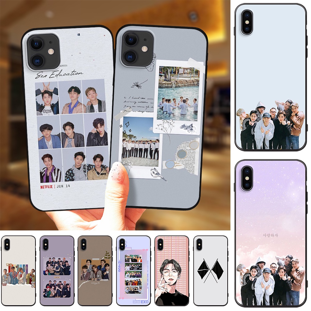 Ốp Điện Thoại Silicone Mềm Hình EXO Cho iPhone X XS XR 11 XS Max 11 Pro