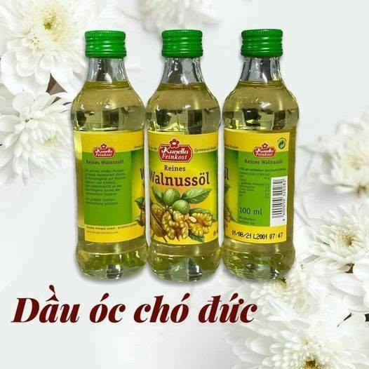 Dầu Óc Chó Đức Kunella Feinkost WalnuBol 100Ml, Dầu Cho Bé Ăn Dặm Bổ Sung Omega 3 Vitamin Tăng Cường Não Bộ Thị Lực