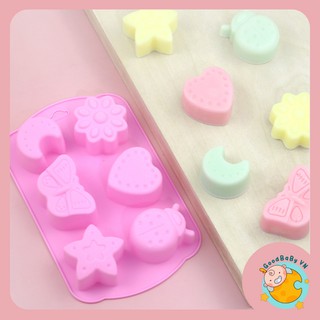 Khuôn silicon làm thạch làm bánh cho bé 6 hình thù ngộ ngĩnh Goodbabyvn