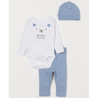 Set cotton h&m - set jersey daddy’s favourite -hm jp