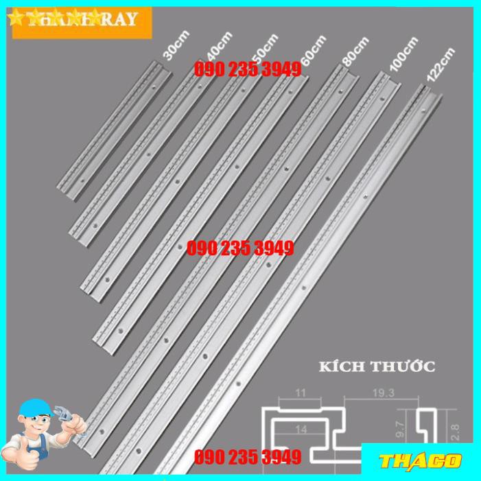 Thanh ray trượt nhôm có số đo lắp máy phay máy cưa bàn mini QE169