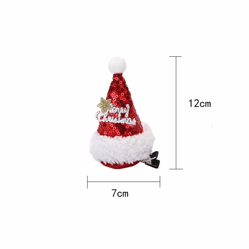 Kẹp tóc bằng hợp kim hình mũ ông già noel đính nơ/tai hươu dễ thương cho bé