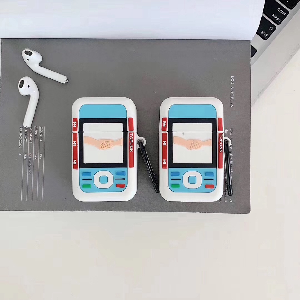 Vỏ bảo vệ hộp sạc tai nghe silicone hoạt hình cho NOKIA PHONE AIRPODS PRO 1 2