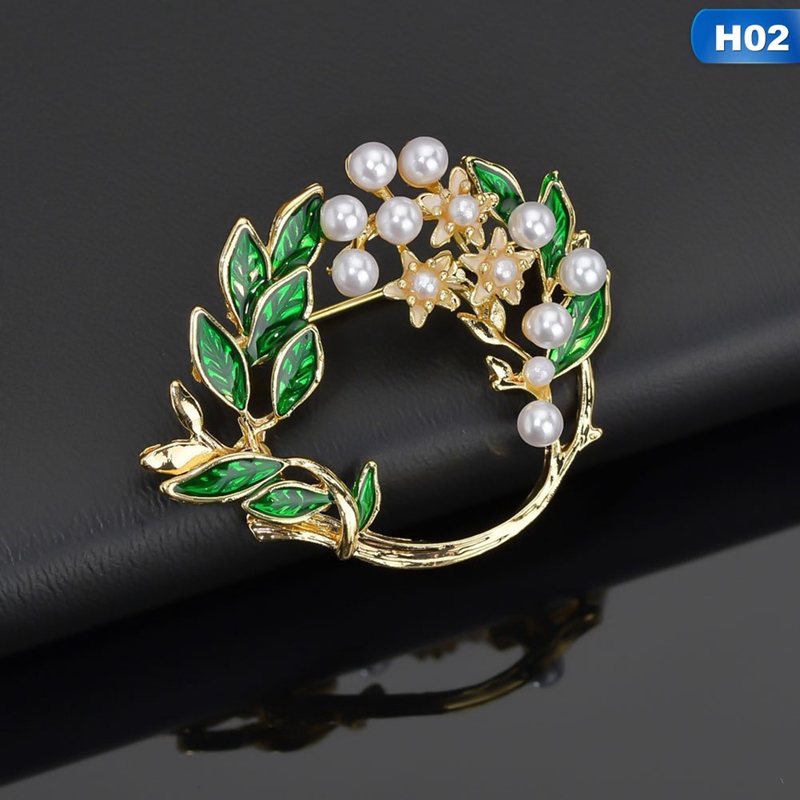 Huy hiệu cài áo đính ngọc thời trang nữ