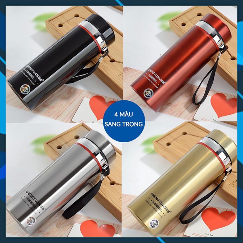 [GIỮ NHIỆT 18 TIẾNG 1Lít] Bình Giữ Nhiệt 1Lít nóng lạnh có nắp Inox Sus 304 Cao Cấp