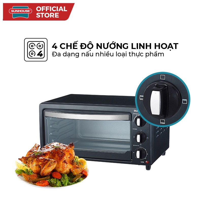 [Mã ELHADEV giảm 4% đơn 300K] Lò nướng SUNHOUSE 16L SHD4216