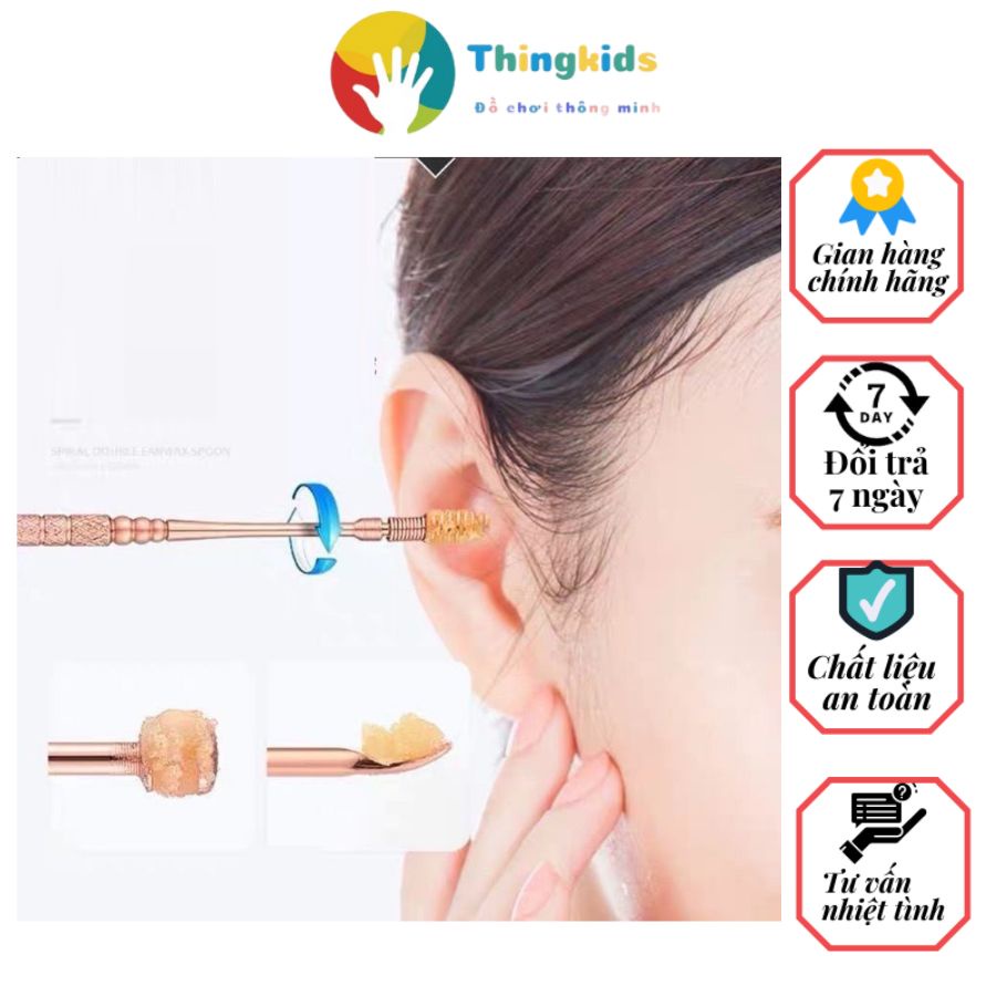 Bộ dụng cụ nặn mụn 4 chi tiết 8 đầu có thể dùng lấy ráy tai tiện lợi - Thingkids
