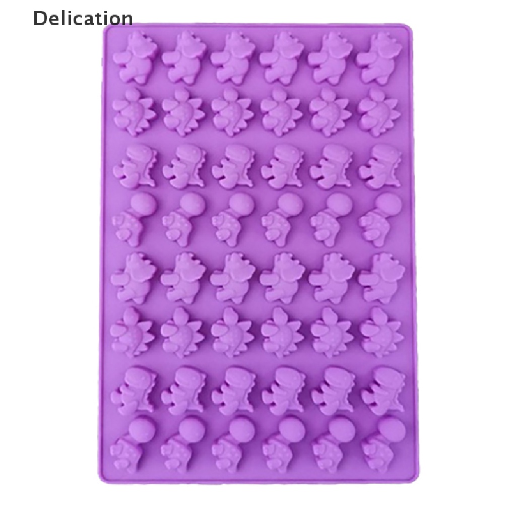 Khuôn Silicon Mềm Làm Đá / Soocola / 48 Lỗ Hình Khủng Long