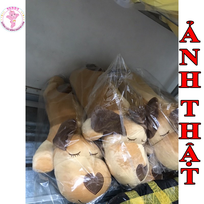 Gấu Bông Chó Ngủ Mũi Tim Siêu To Khổng Lồ Size 1M Hàng Cao Cấp Xuất Dư Siêu Thị