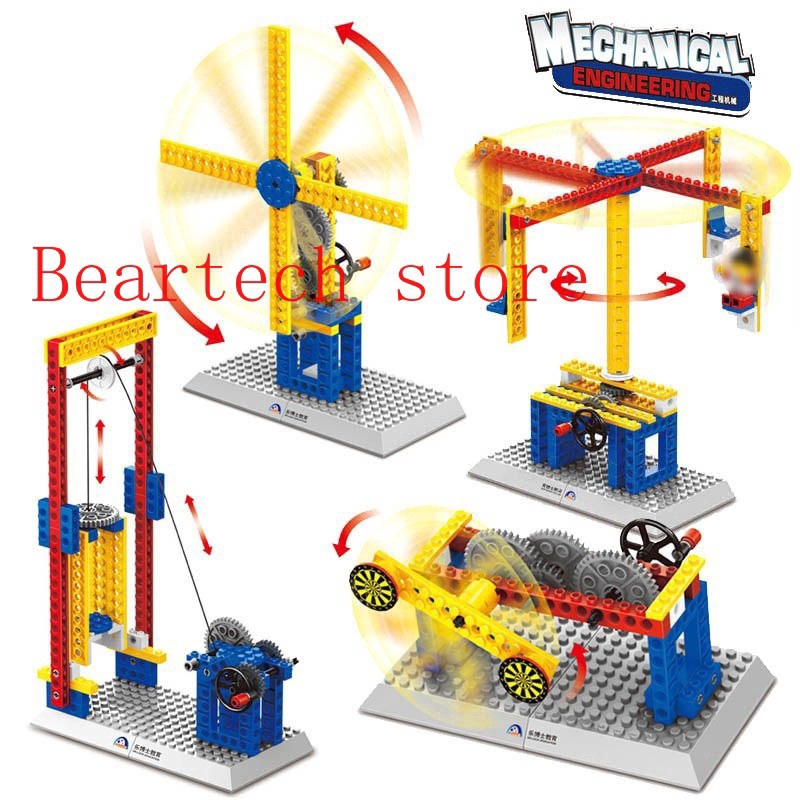 Đồ chơi lắp ghép cơ khí 3 trong 1 LEGO Wange 1301 1302 1303 1304 giáo dục trí tuệ cho trẻ
