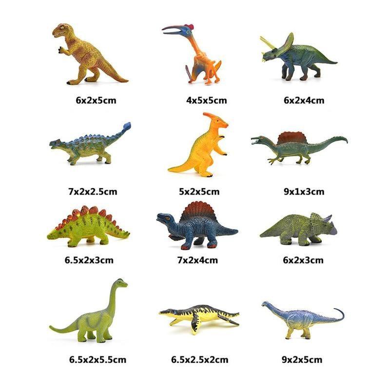 Bộ 12 mô hình đồ chơi động vật biển, động vật hoang dã, khủng long cho bé - Sun Bear