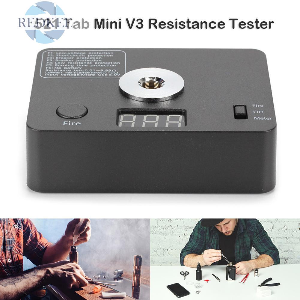 Redkee 521 Tab Mini V3 Ohm Meter Reader Resistance Tester Vape Coil Wire DIY Tool