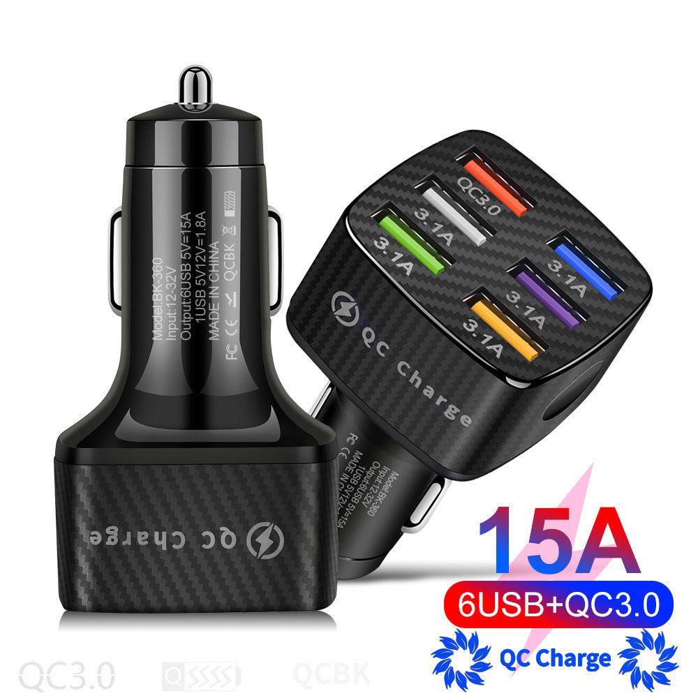 Cốc Sạc Nhanh Không Dây 6 Cổng QC 3.0 NICKOLAS Cho Xe Hơi