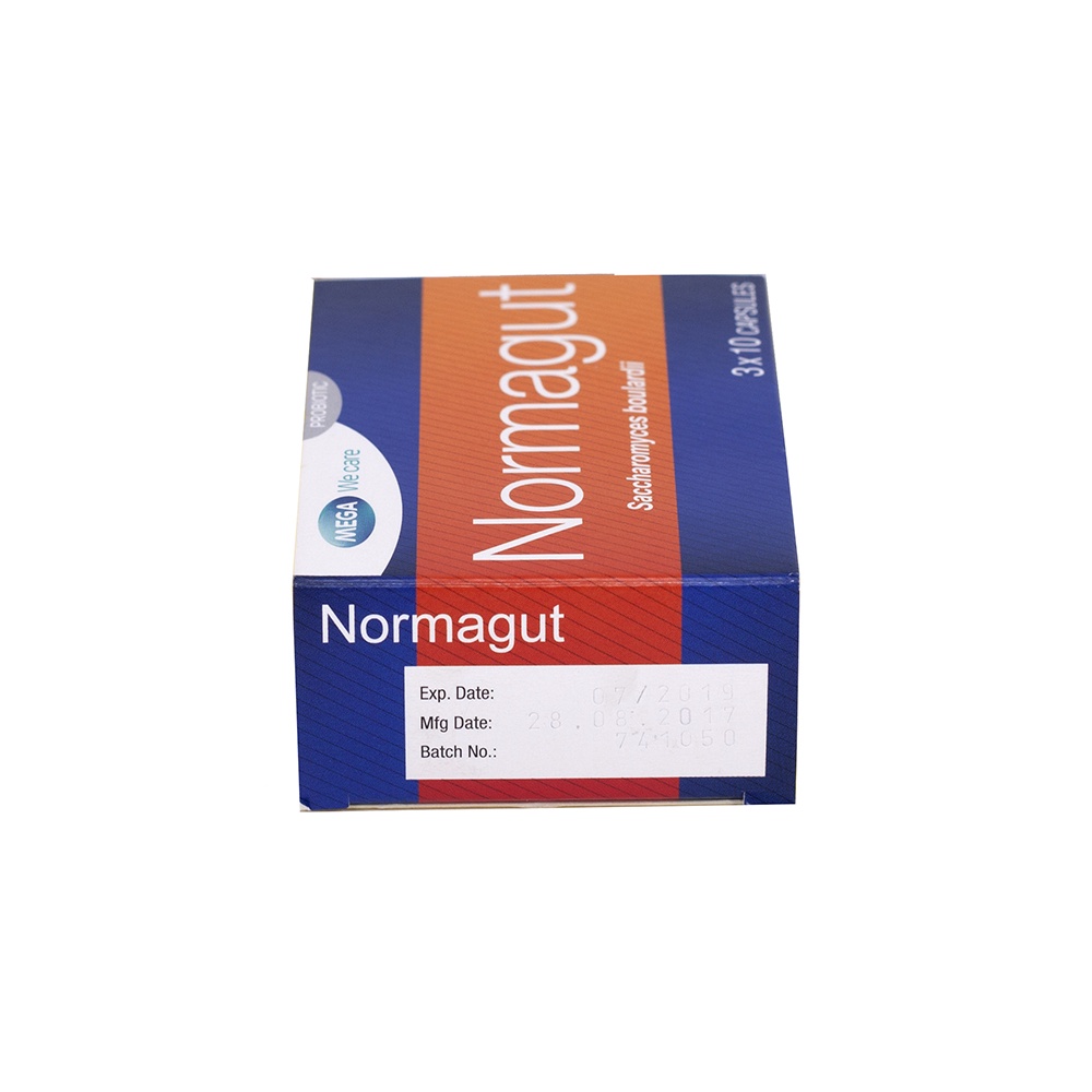 Normagut, phòng và hỗ trợ trị tiêu chảy, cân bằng hệ vi sinh đường ruột hộp 30 viên.