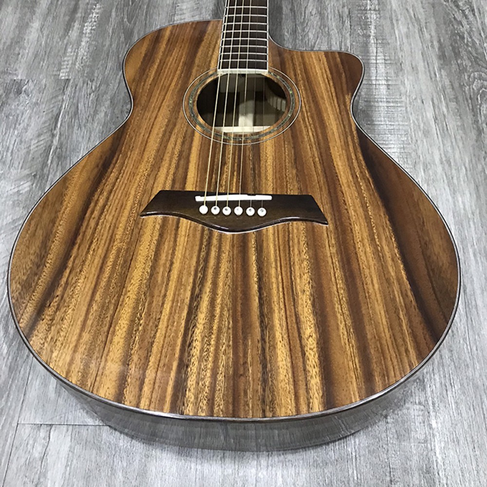 Guitar acoustic gỗ điệp nguyên khối full mặt trước và sau - SVFA5 - tặng full phụ kiện