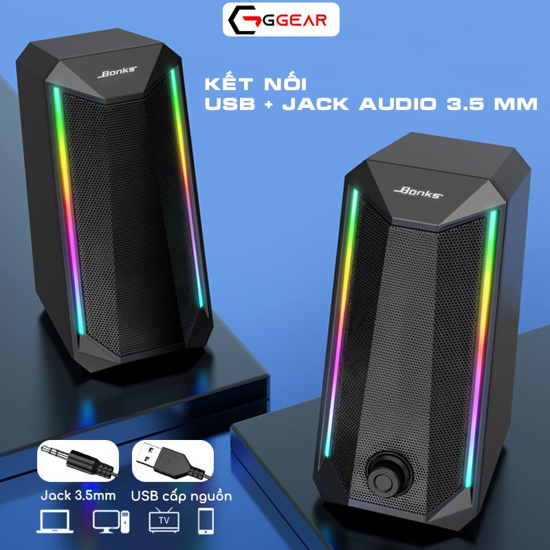 Loa máy tính S301 vi tính mini để bàn gaming led siêu bass công suất lớn cho laptop pc