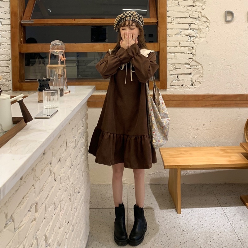 Đầm babydoll - Váy xoè cổ bèo tiểu thư ba màu xinhh | BigBuy360 - bigbuy360.vn