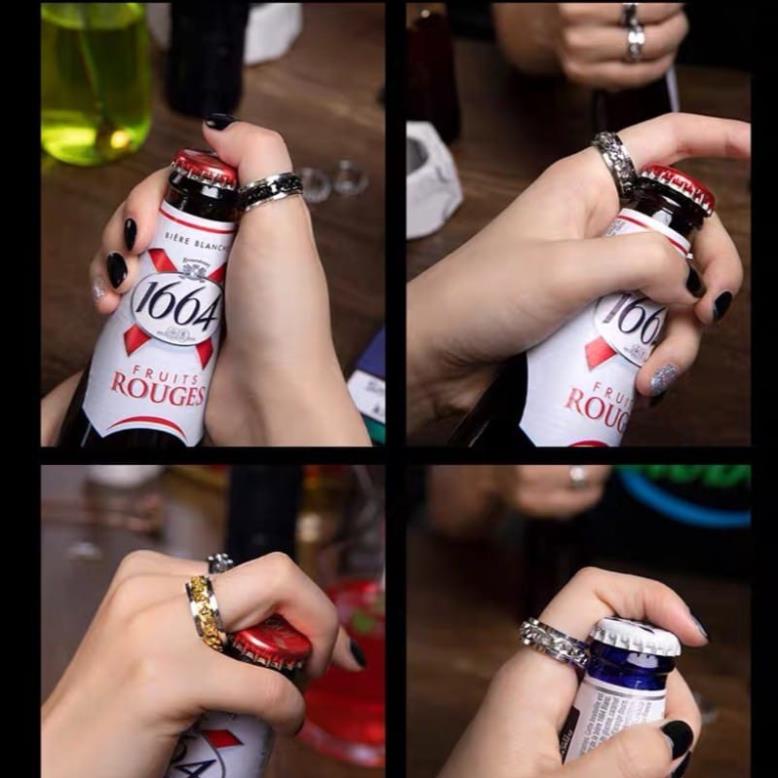 Nhẫn Khui Bia Thời Trang Nam Nữ Xích Xoay