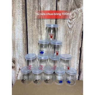 combo 12 hũ yaourt thủy tinh 100ml