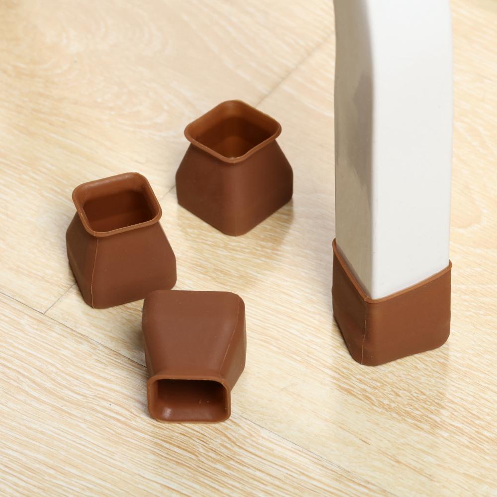 Vỏ Bọc Bảo Vệ Chân Bàn Ghế Bằng Silicon Chống Trượt Màu Xám / Trắng Tiện Dụng