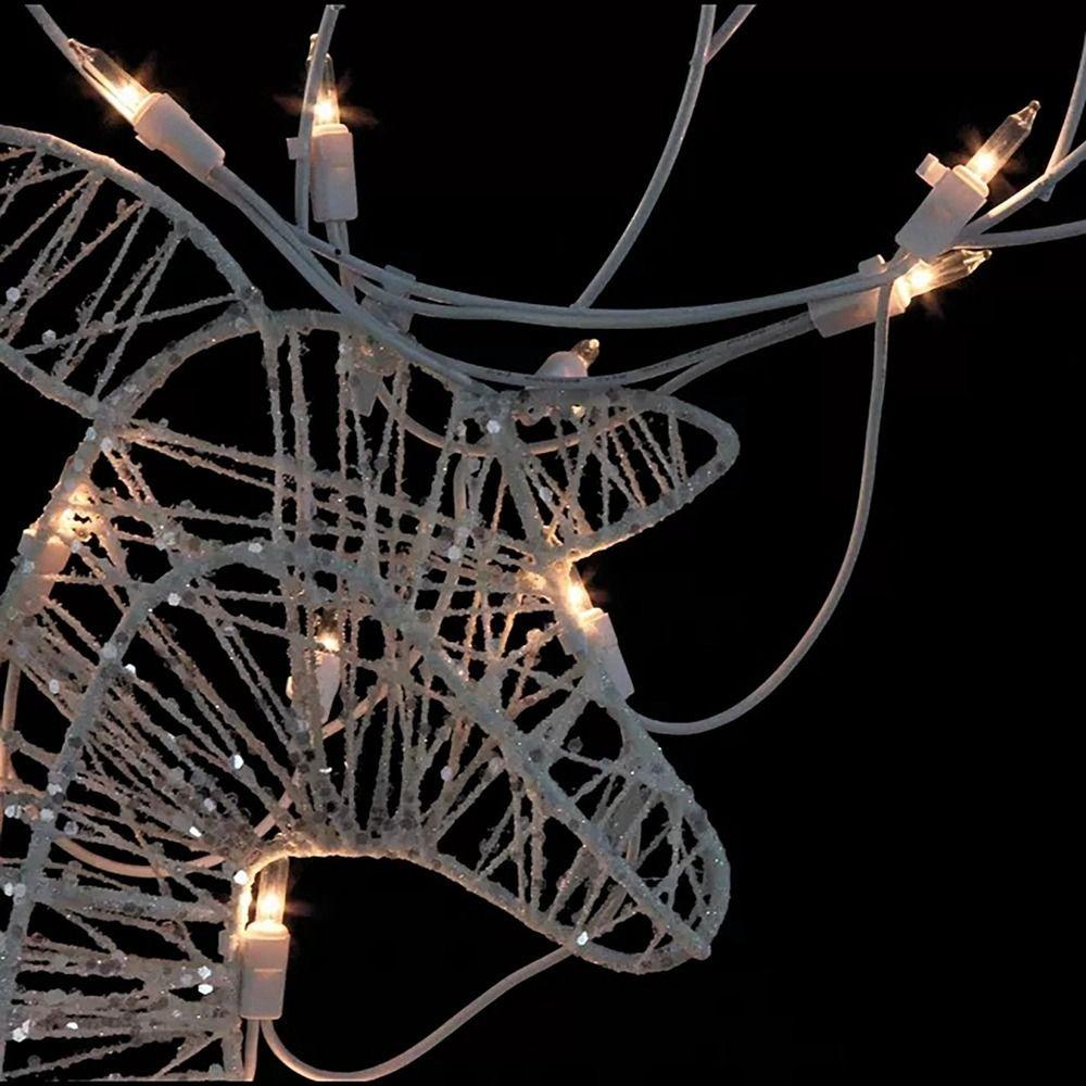 Phụ Kiện Trang Trí Giáng Sinh Hình Tượng Tuần Lộc Lấp Lánh Bằng Sắt