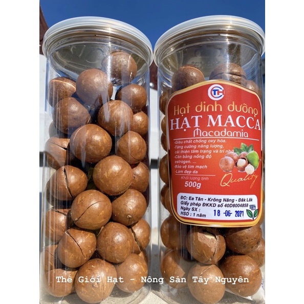 500g Hạt Macca Organic Sạch Đăk Lăk /Hộp kèm đồ khui