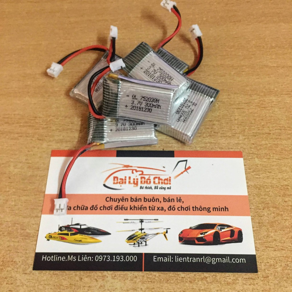 Pin sạc 3.7v 300mAh dành cho máy bay, quadcopter jjrc h56