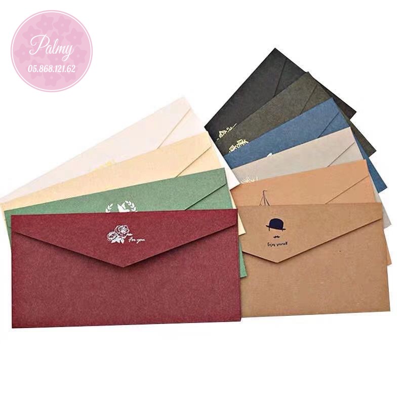 Set 6 phong bì thư Vintage - sang trọng, xinh xắn