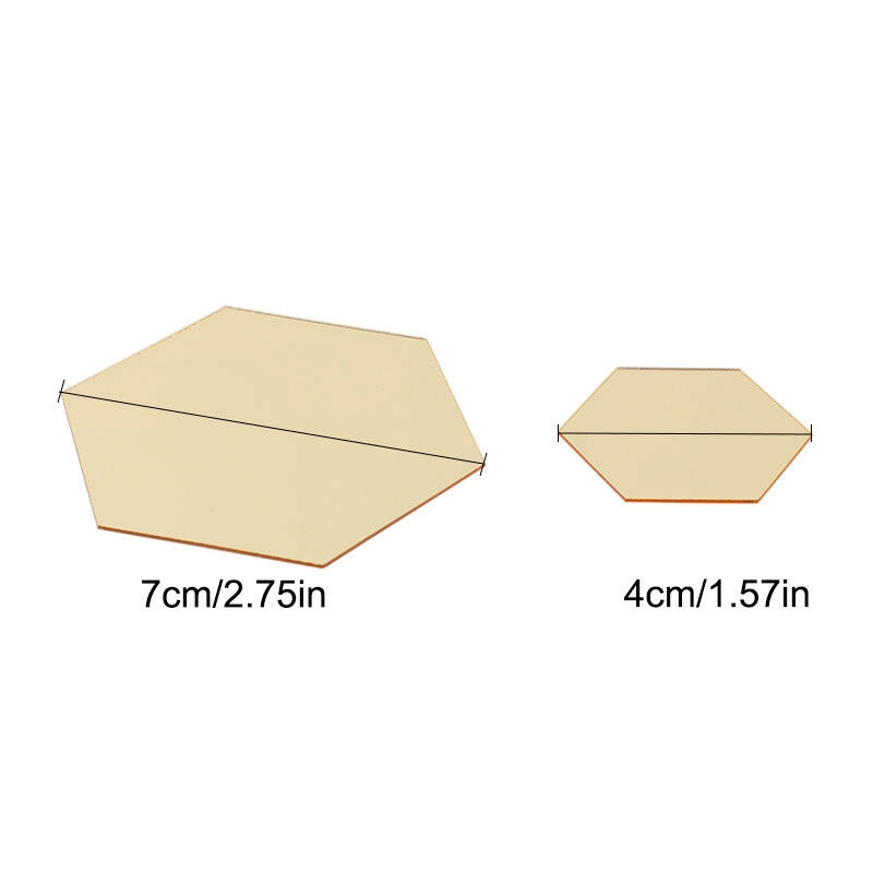 Set 12 Miếng Dán Tường Tráng Gương Hình Lục Giác 3D Chất Liệu Vinyl Dễ Tháo Gỡ Dùng Trang Trí Nhà Cửa