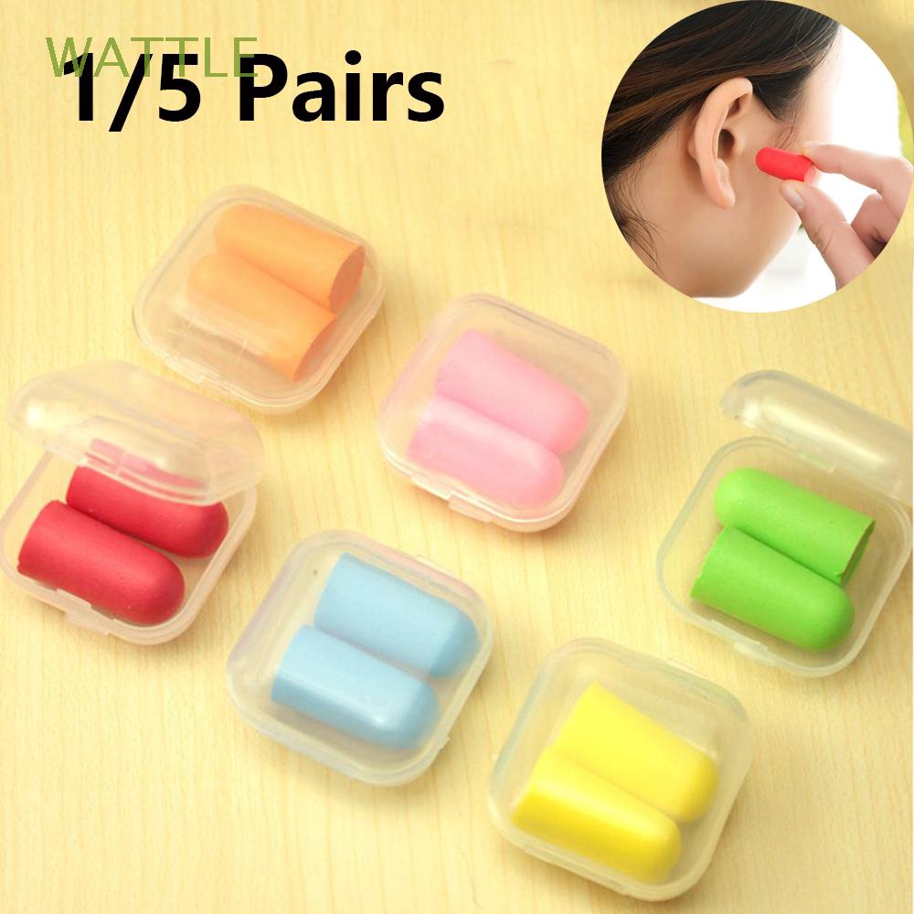 Set 1/5 Cặp Nút Bịt Tai Chống Ồn Khi Đi Du Lịch