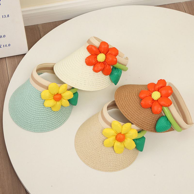 Mũ Vành Rộng Hở Chóp Chống Nắng Phong Cách Hàn Quốc Thời Trang Cho Bé