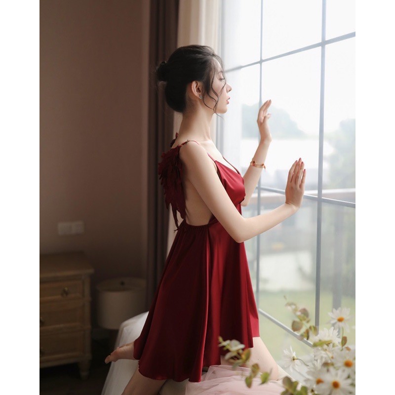 Váy Ngủ Lụa Cánh thiên thầm xịn siêu mát lạnh